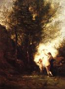 camille corot A Nymph Playing with Cupid(Salon of 1857) oil painting picture wholesale